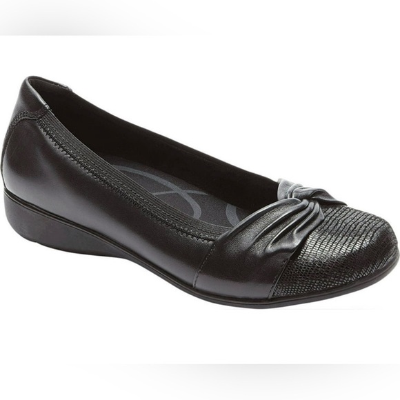 Aravon Shoes - Aravon Andrea-AR Ballet Flats Leather Shoe Size 10EE